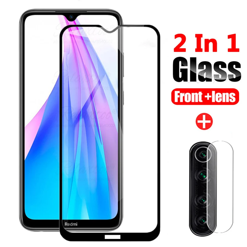 Закаленное стекло 2 в 1 для Xiaomi Redmi Note 8 t 8Pro защита экрана Xiomi pro защитная пленка