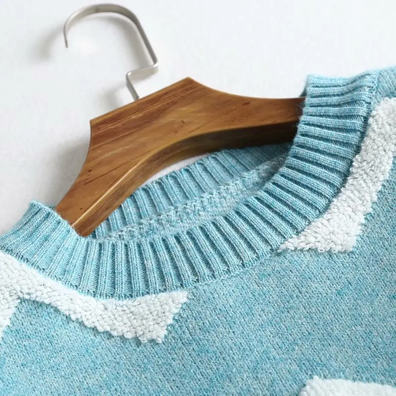 Свитер женский трикотажный с бахромой и надписью свободный 2021 | Женская одежда