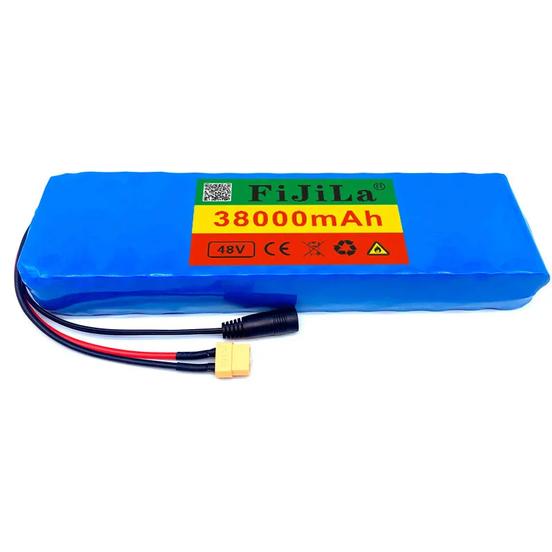 48V 38Ah 13S2P 18650 battery pack 1000W high power batteries 54.6V 38000mAh Ebike electric bicycle BMS with Charger XT60 | Электроника