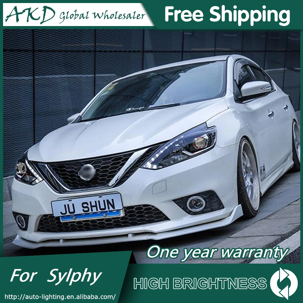 AKD автостайлинг фары для нового Nissan Sylphy 2016-2018 Sentra Almera светодиодный ные D2H Hid Bi Xenon Beam