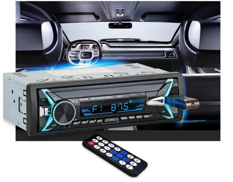 Беспроводной автомобильный радиоприемник стерео Bluetooth BT AUX USB 2018 новый WMA TF FM