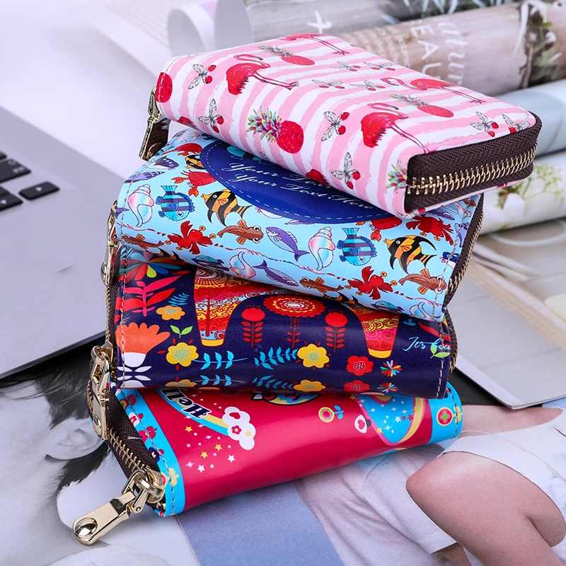 Симпатичный маленький мультяшный кошелек для карт женский свежий большой