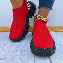 Female Footwear Womens Autumn Breathable Mesh Slip On Women Sneakers Fashion Brand New Hot Sale 2021 Ladies Shoes Wedges