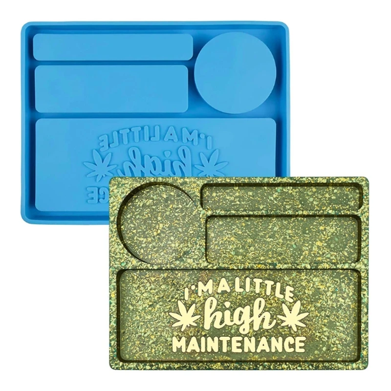 

1 Set Rolling Tray Epoxy Resin Mold Jewelry Storage Holder Silicone Mould DIY Crafts Serving Board Plate Cup Mat Coaster K3ND