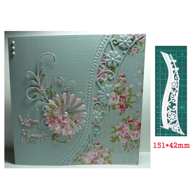 

New S Shape Lace Etched Daisy Flower Metal Cutting Dies For Stamps Scrapbooking Stencils DIY Paper Album Cards Decor Embossing
