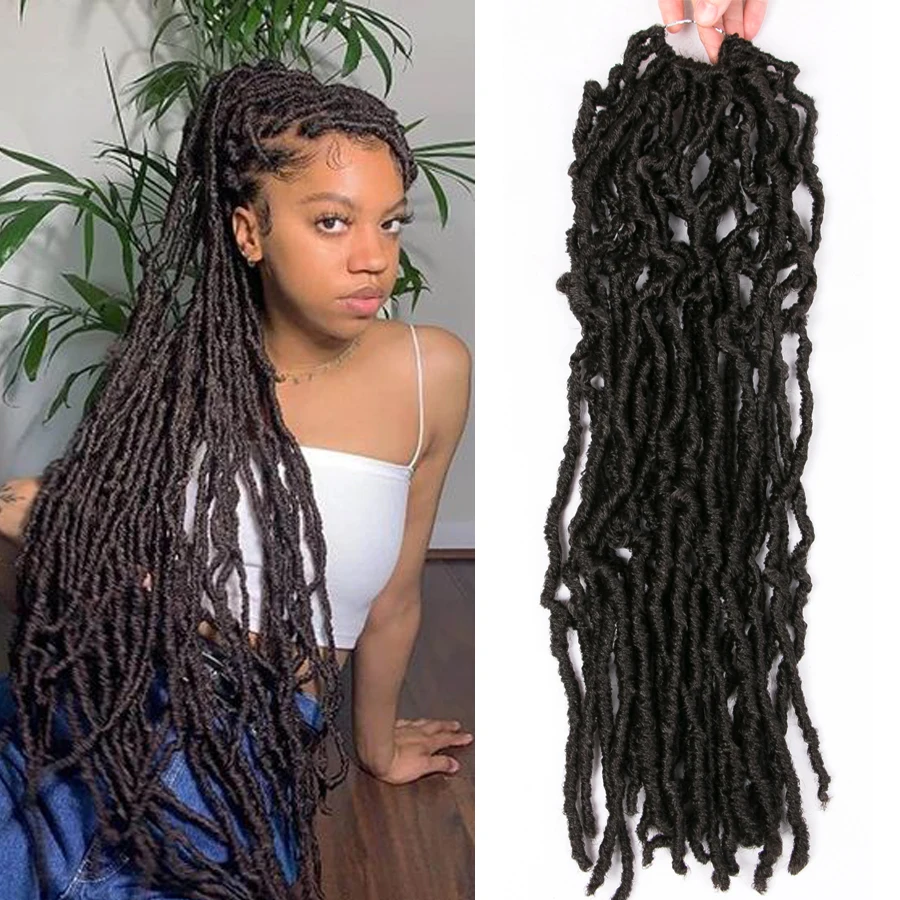 VERVES Crochet Braid hair Synthetic Dread Faux Locs Curly Long Inch 21 Strands/Pcs Afro Locs Ombre Braiding Hair extensions
