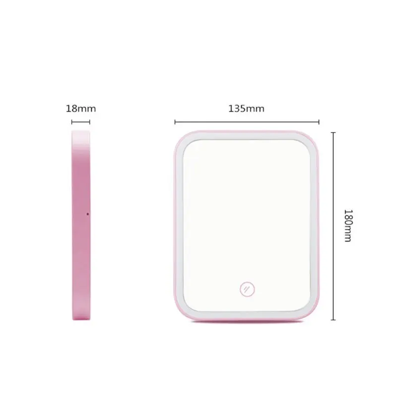 Сенсорный экран зеркало для макияжа с светодиодный свет Настольный освещенный