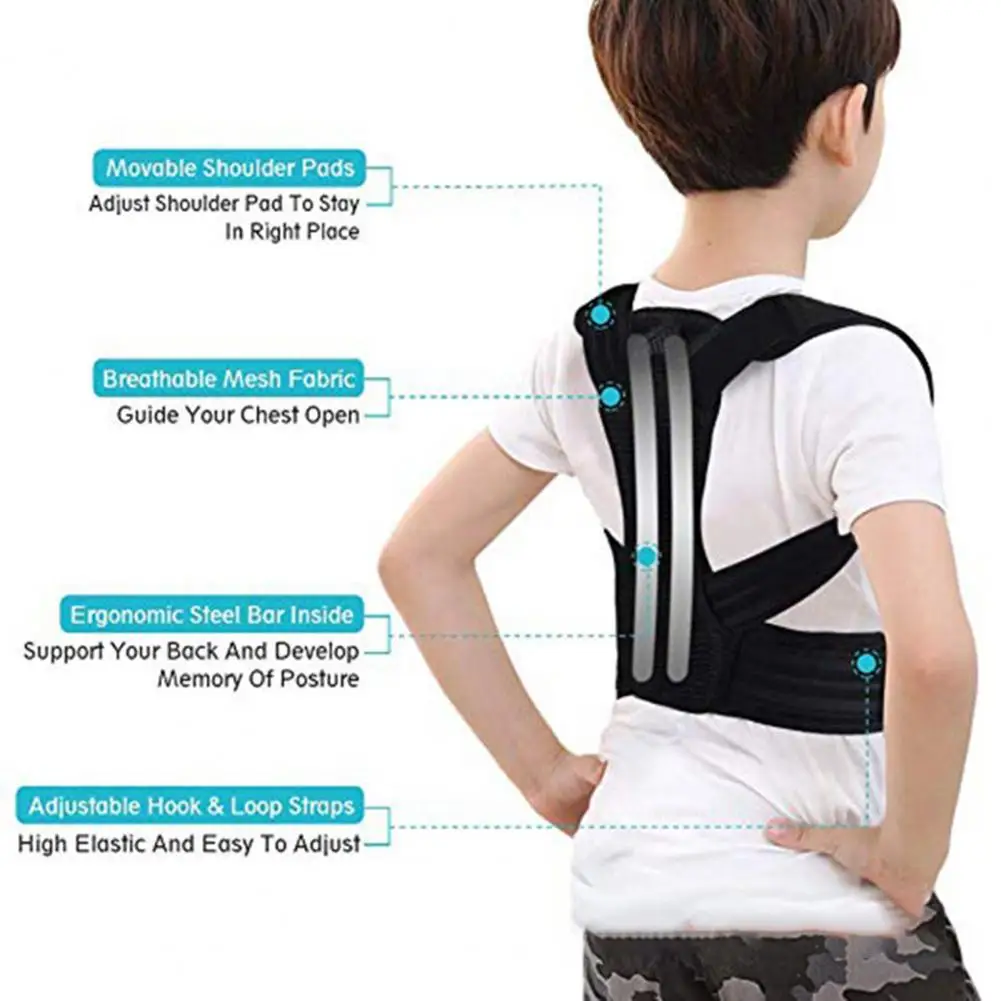 

Men Women Posture Corrector Back Shoulder Support Lumbar Strap Correction Brace