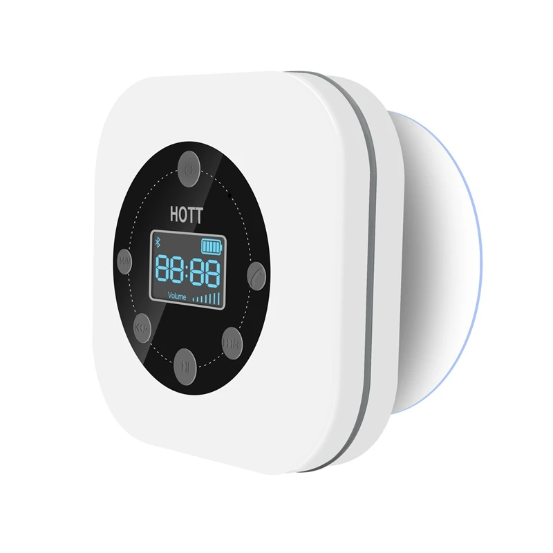 HOTT S603 Mini Portable Waterproof Wireless Bluetooth Speaker Hands-Free FM Radio for Bathroom White | Электроника