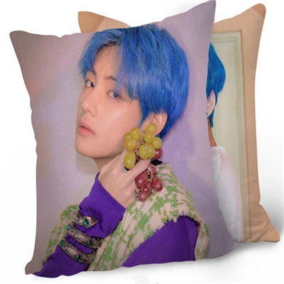 KPOP Подушка Bangtan подушка для мальчиков постельные принадлежности карта душа K-pop Home Bangtan Boys квадратная подушка с одной стороны - Цвет: 3