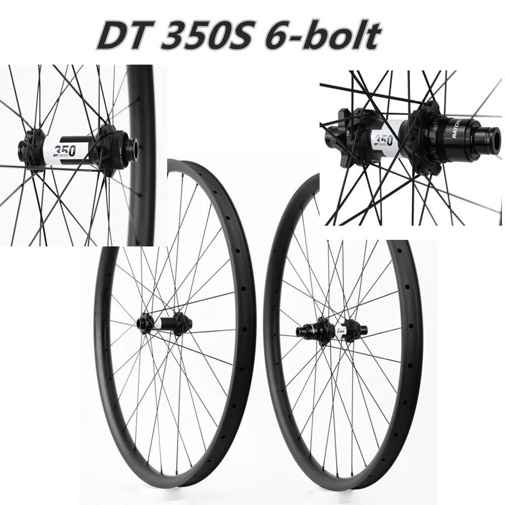 

New DT350S Boost Straight Pull 6-bolt Wheelset 27.5 MTB Bike Carbon Wheel Asymmetric 27.4x23mm XC Tubeless Disc MTB Wheelset