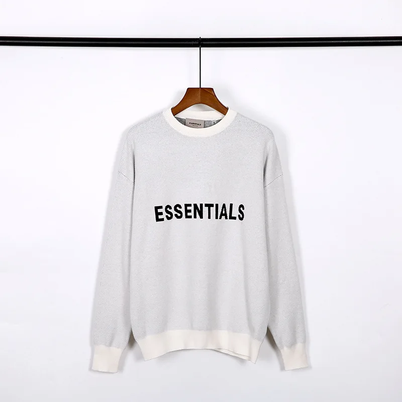 

Autumn and winter new wool letter printing collarless Pullover youth fog fashion brand loose sweater