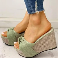 2022 women shoe wedges sandals slipper platform summer high heels designer shoes mules flip flops