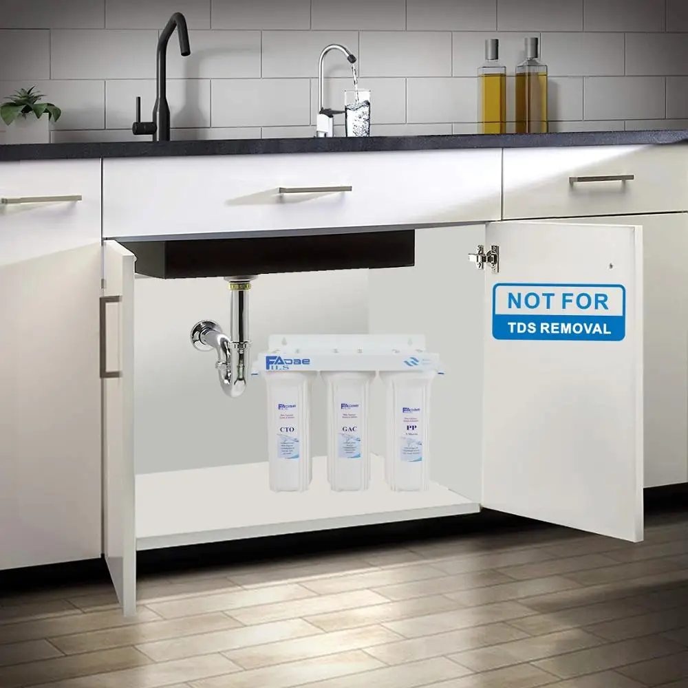 Трехступенчатая система фильтрации питьевой воды под раковиной высокой емкости