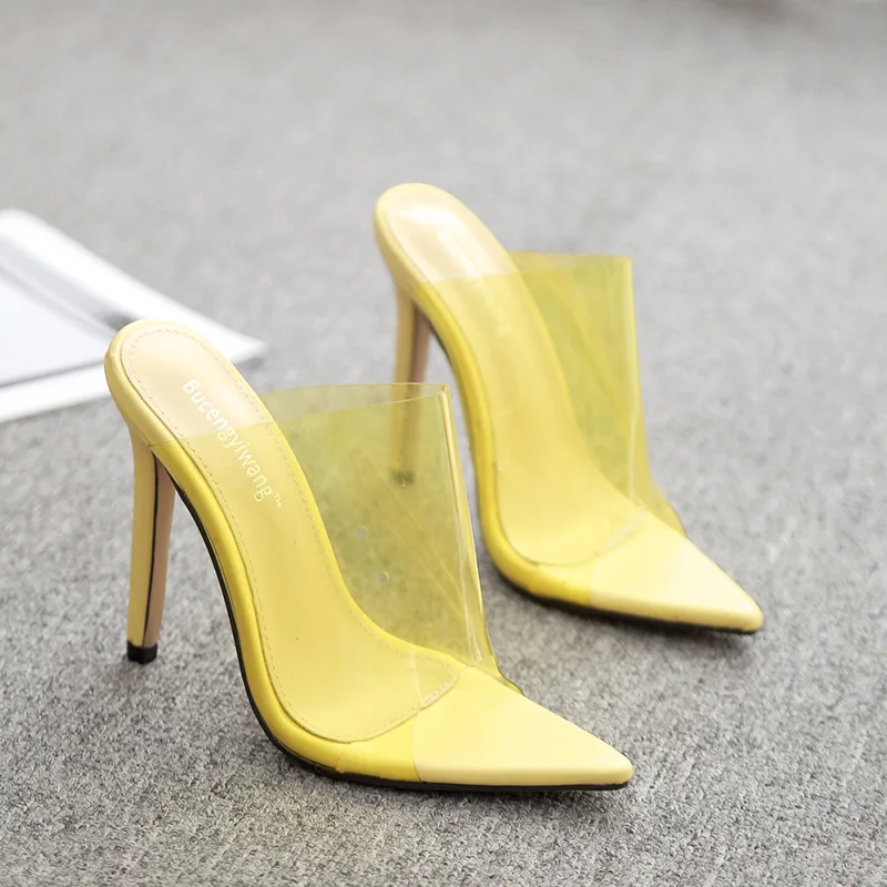 

New candy color transparent pointy sexy high heel sandal four color size 40