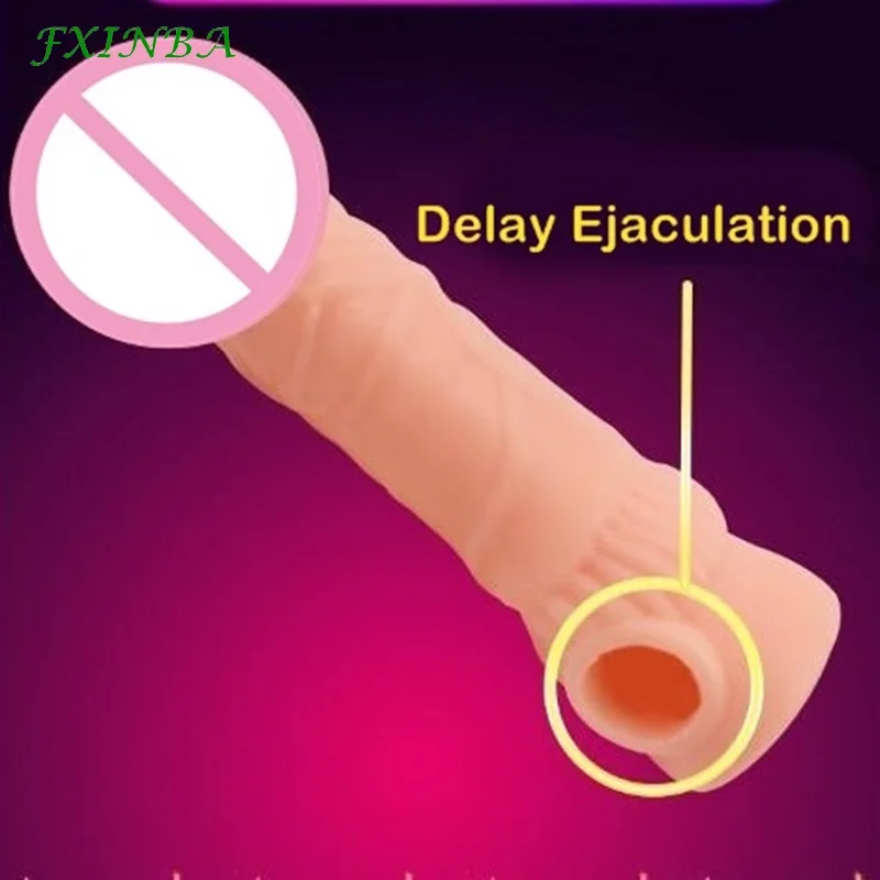 Презервативы для мужчин FXINBA 16 см реалистичные с длинным рукавом|Вакуумные и