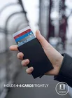 Выдвижной RFID Бумажник держатель для карт Алюминий Пластик эластичность обратного мешка для банковской, ID-карты, кошелек для путешествий, Водонепроницаемый