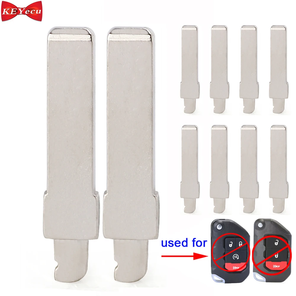 KEYECU 10 шт. для Jeep Wrangler 2018 2019 2020 Аварийный ключ FCC ID: OHT1130261 68416784AA 68416784AB 68292944 |