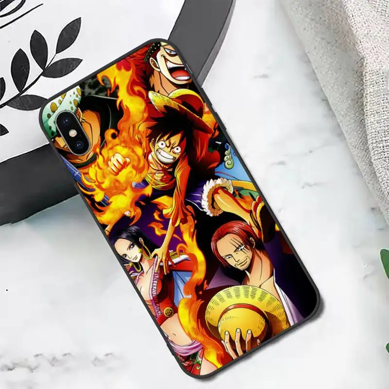 

One Piece anime fashion cool Phone Case Candy Color for iPhone 6 7 8 11 12 s mini pro X XS XR MAX Plus