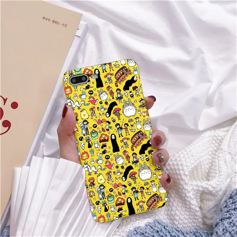 Bonito Тоторо, гибли Аниме Миядзаки Viagem de Chihiro Kaonashi Мягкий ТПУ Caso de Telefone кларо Para iPhone 7 8 Plus 6 5 Max 4