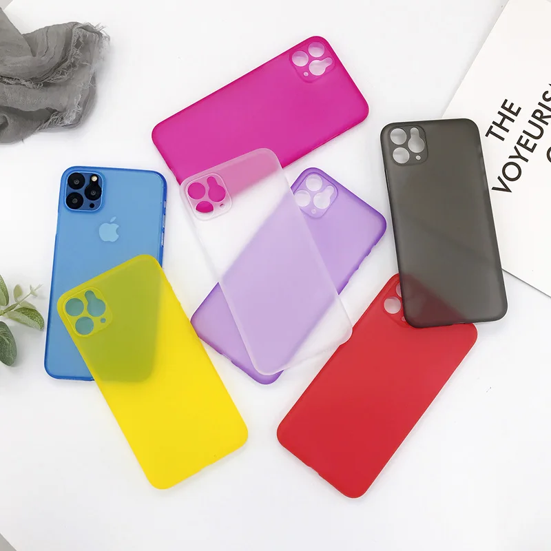 Матовый ультратонкий прозрачный полипропиленовый чехол для телефона iPhone 12 X XS XR 11