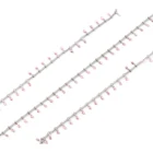 Цепочка Из Нержавеющей Стали с эмалью для мужчин и женщин, ювелирное изделие овальной формы с яркими блестками серебристого цвета, 6 мм, 1 метр