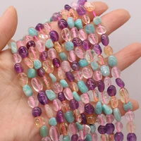 hot selling natural stone irregular rainbow crystal loose beads for diy jewelry making necklace bracelet earrings accessory