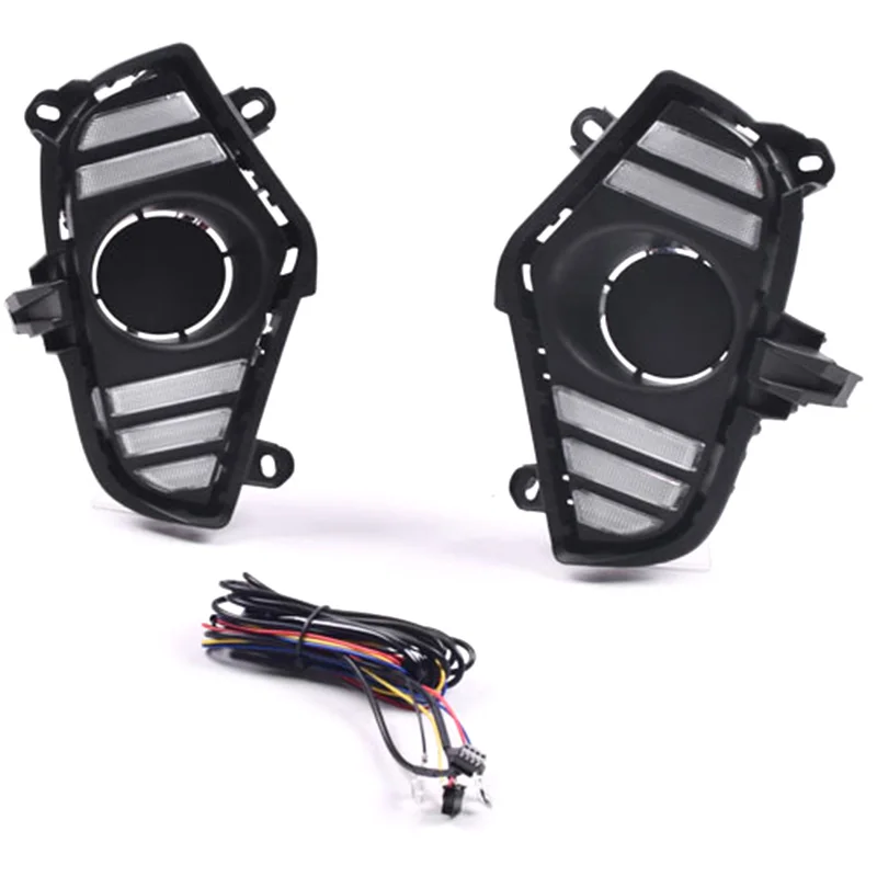 Светодиодные дневные ходовые огни водонепроницаемые с желтым поворотным