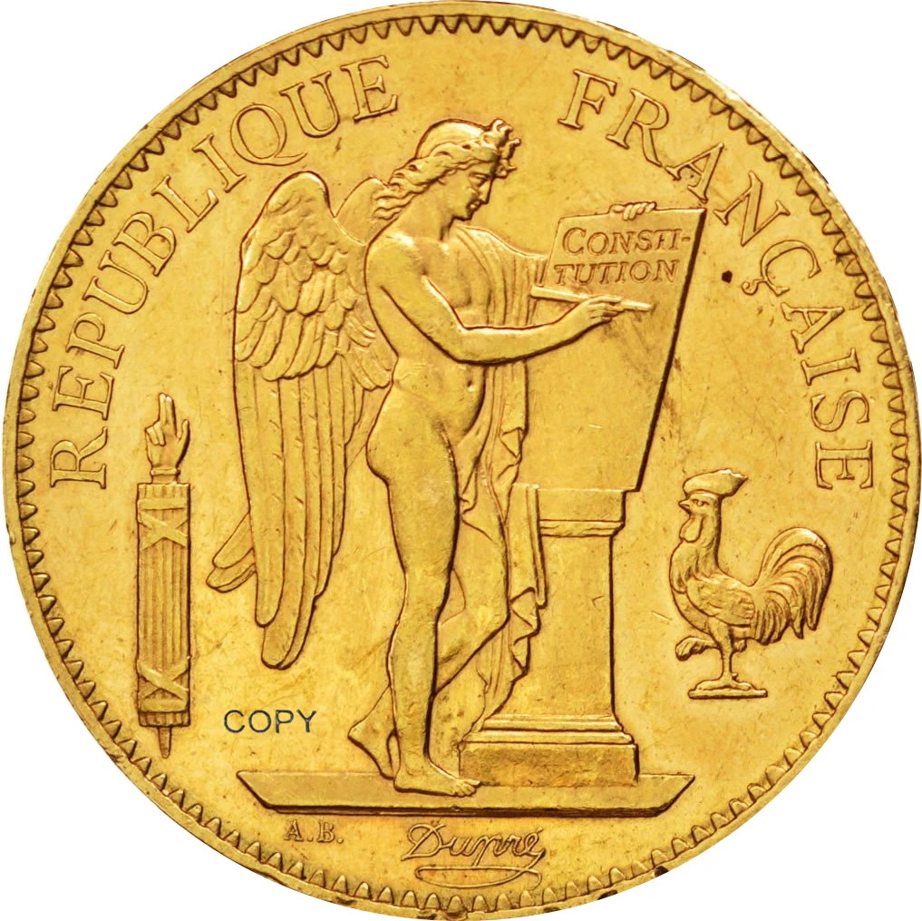 

Копии монет Франции Третьей Республики 1896 года 100 франков