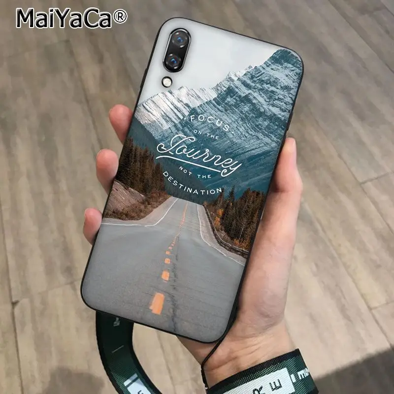MaiYaCa путешествия гор морской пляж цитаты ТПУ мягкий чехол для телефона Huawei P10 plus 20