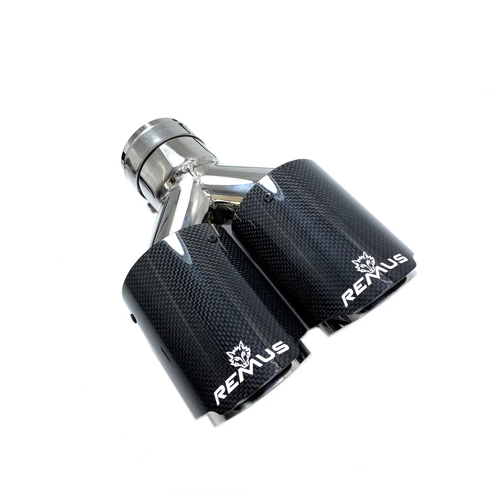 1 шт углеродного выхлопной трубы глянцевое углеродное волокно хвост кончик Y Тип