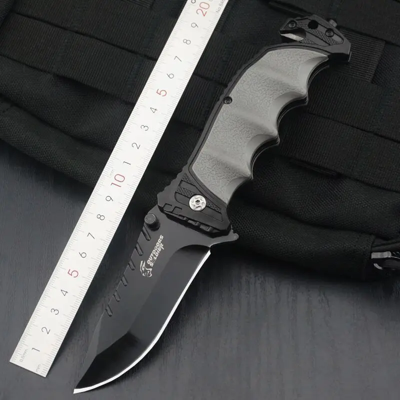 

EDC Folding Knife 7CR17MOV Stainless Steel Straight Knife Military Knife Self-defense Pocket Knife Camping Survival Tool