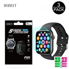 3 шт, HD прозрачное стекло воды-доказательство Защитная пленка для Lemfo T800 1,72 дюймов Смарт-часы Экран протектор Мягкий ТПУ гидрогель защитная пленка не Стекло