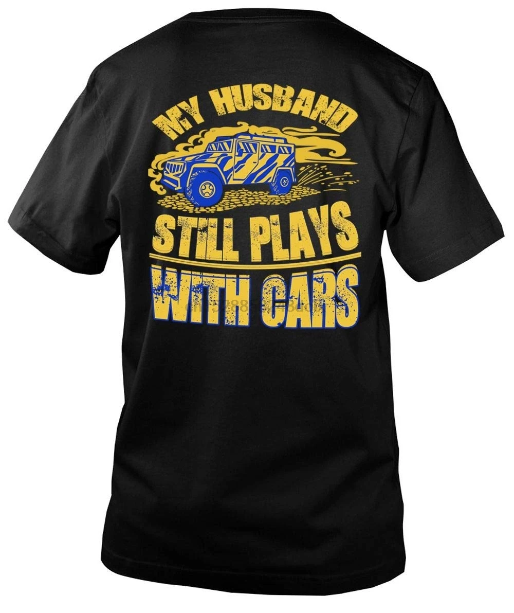 Мужская футболка с v образным вырезом и надписью I Love My Cars Man Still ches with Cars| |