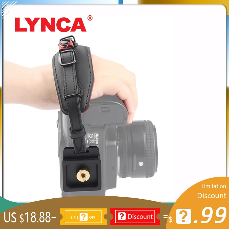 

LYNCA Leather Strap Camera Hand Grip Wrist Strap Belt with Quick Release Screw for Canon Nikon Pentax SLR DSLR Cameras Strap