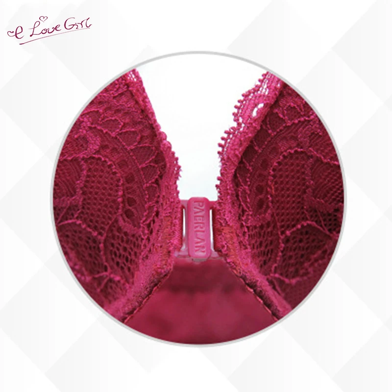 

Elovegirl Lingerie Sets Lace Bra No Steel Ring Bra Set Underwear Bra Sexy Front Button Lingerie and Panties Sets for Women