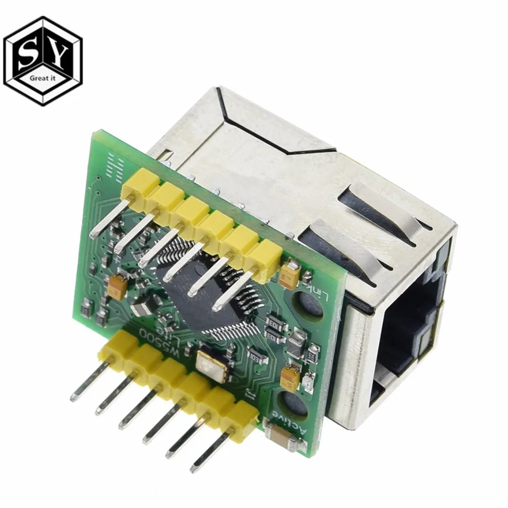 1 шт. Great IT Smart Electronics USR ES1 W5500 Chip новый конвертер SPI в LAN/ Ethernet TCP/IP Mod|Интегральные