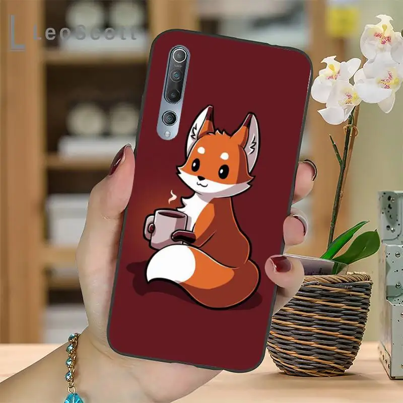 

Cute cartoon animal fox Phone Case For Xiaomi Redmi note 4 4X 8T 9 9s 10 K20 K30 cc9 9t pro lite max