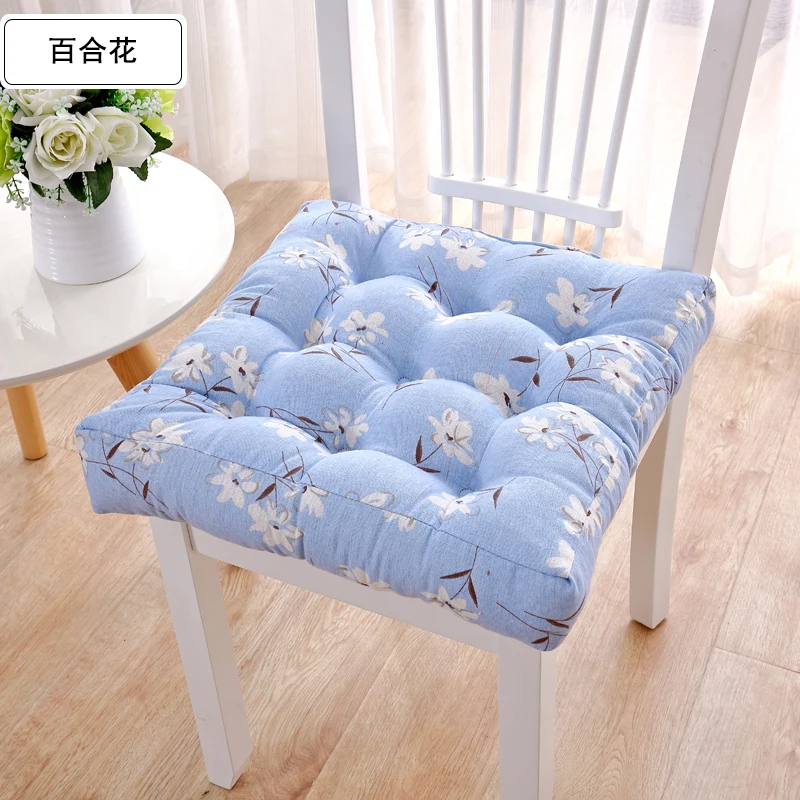 Зима 2019 новая однотонная подушка для обеденного стула квадратная утолщенная