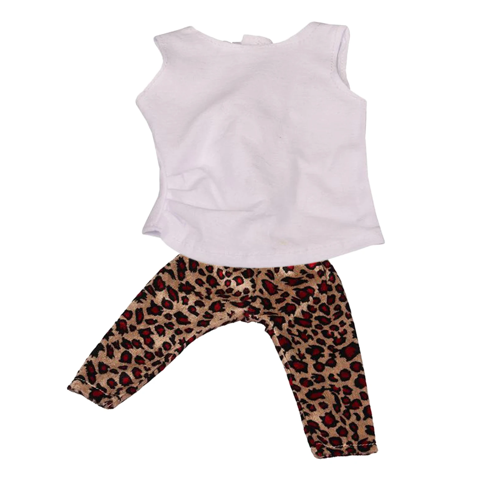 

Vest and Leopard Print Pants Outfits Clothes For 18 Inch Dolls