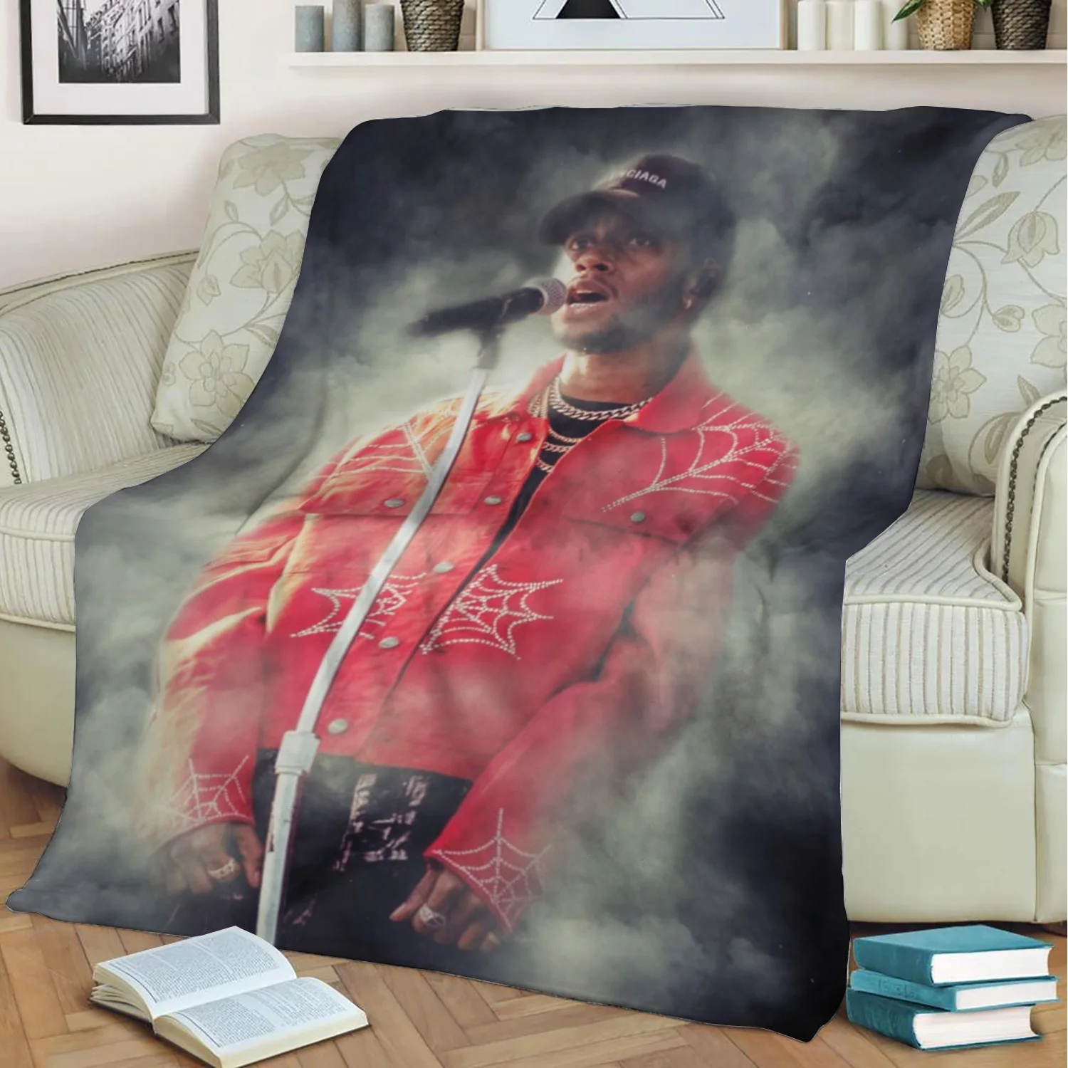 

Плюшевое одеяло 6lack с 3D принтом, накидка на диван, домашний декор, мягкое теплое моющееся одеяло для сна, Прямая поставка