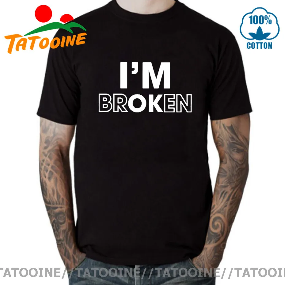 Футболка с надписью Tatooine I Am OK Футболки оригинального дизайна круглым вырезом для