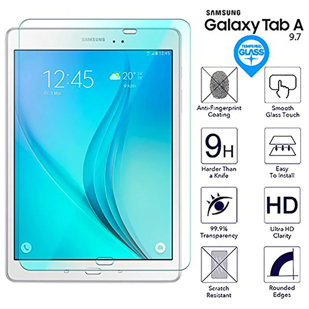 Закаленное стекло 9H HD для планшетов Samsung Galaxy Tab A диагональю 9 7 дюйма | Компьютеры и