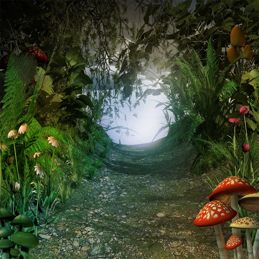 

Fairytale Wonderland Forest Pathway Scene Photography Backgrounds Customized Baby Child Photographic Backdrops For Photo Studio