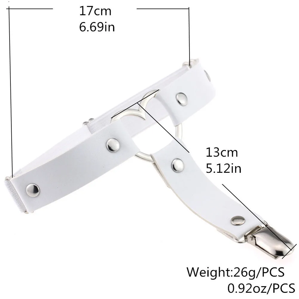

Newest High Quality Elastic Thigh Ring Garter Womens Garter Belts Cosplay Spike Sexy Elasticity Harness Heart Leg Chain