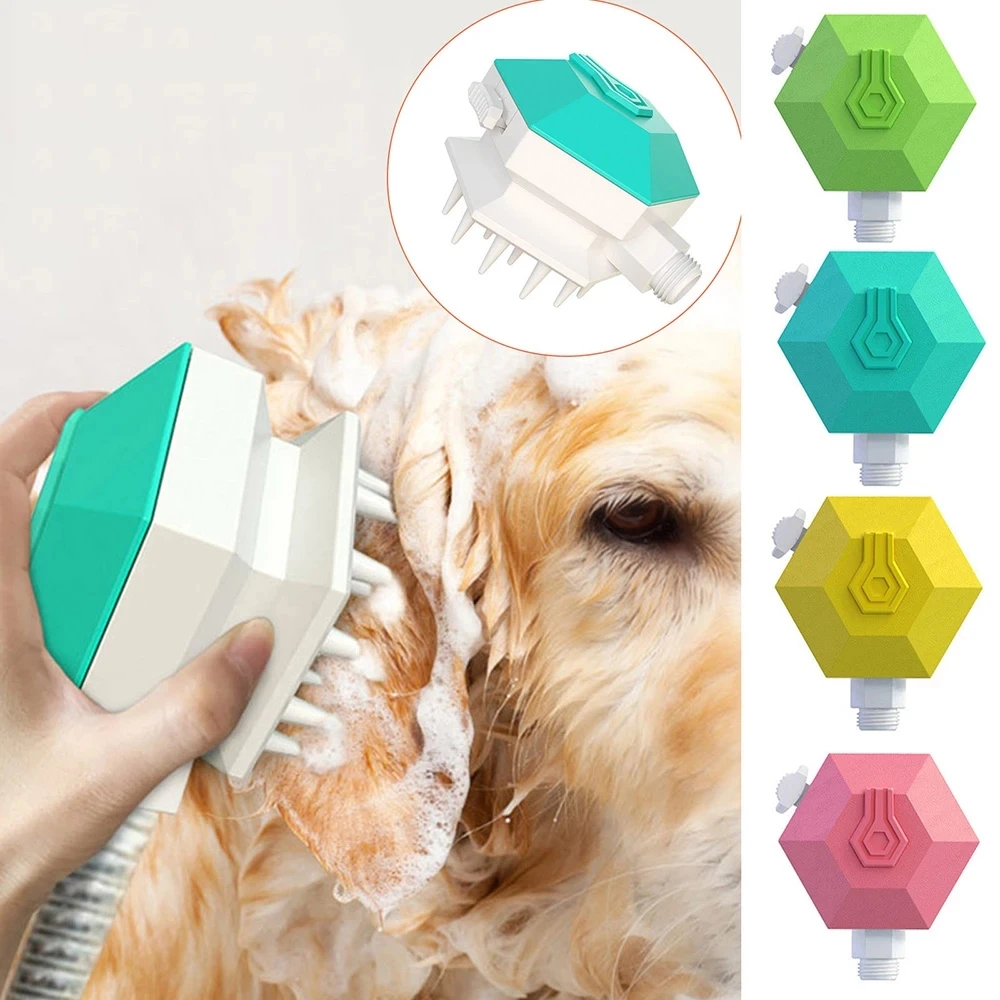 

Dog Cat Bathing Brush Pet Spa Massage Comb Soft Silicone Pet Shower Hair Grooming Shower Shower Nozzle Cleaning Supplies