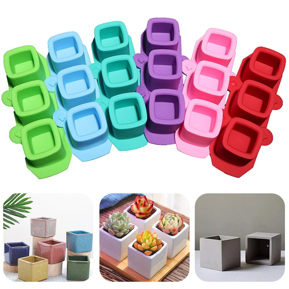 

Flower Pot Silicone Mold Succulent Concrete Cement Plaster And Ice Shot Glass Molds DIY Craft Molds For Small Cactus Seedlings