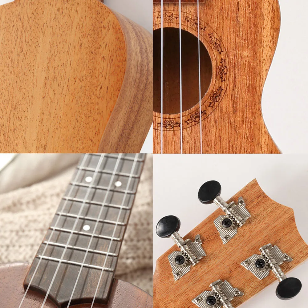 

23 inch Kids Imitation Wood UKulele 4-String Portable Guitar Instrument for Children Pick Stringed Instruments Mini Guitars