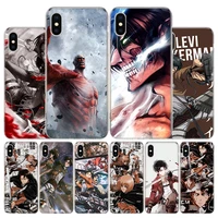 attack on titan phone case for apple iphone 13 12 11 pro max se 2020 x xs xr 7 8 6 6s plus soft cover coque fundas shell bag