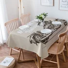 Винтажная мотоциклетная скатерть для стола, водонепроницаемая обеденная скатерть для стола, кухни, декоративная кофейная кухня вечерние вечерняя скатерть для стола